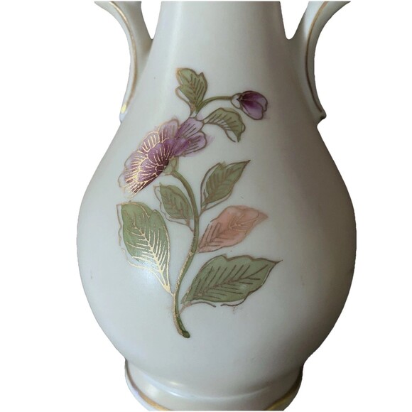 Meissen Porcelain Vase w/ 2 Blue Crossed Arrows Hand Painted. Gold Trim - Picture 6 of 16